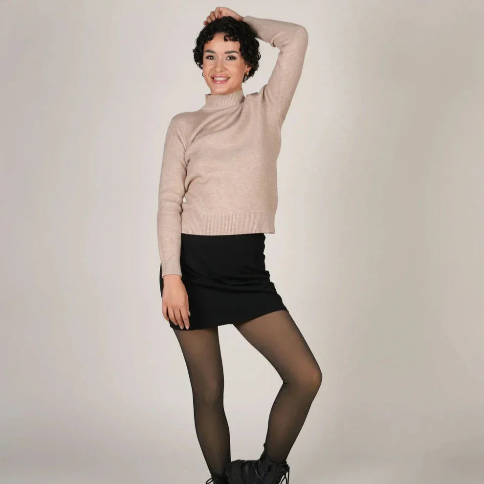 Den gjennomsiktige fleece-strømpebuksa